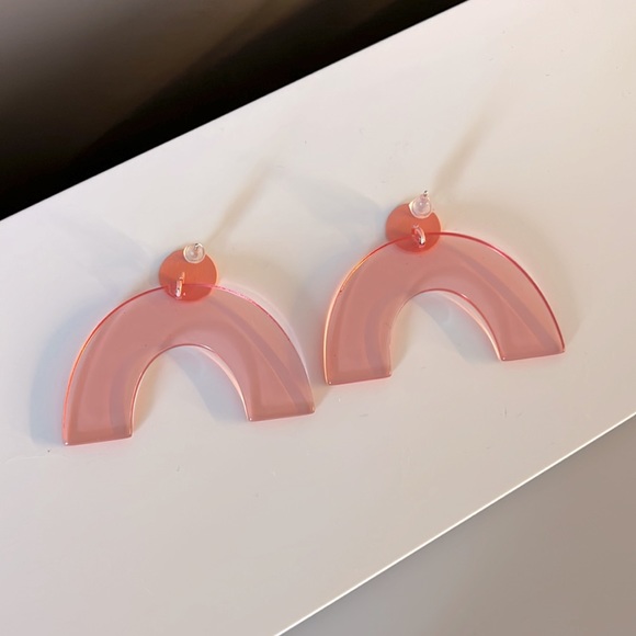 Indigo Muse Pink Transparent Earrings - Picture 3 of 3